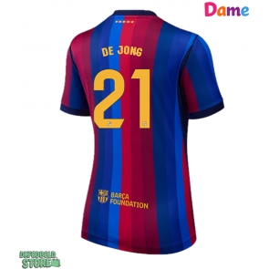 Barcelona Frenkie de Jong #21 Replika Hjemmebanetrøje Dame 2026-27 Kortærmet
